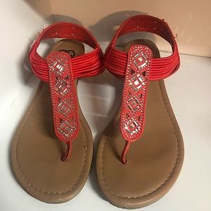 Coral Daisy Fuentes Sandals Size 7